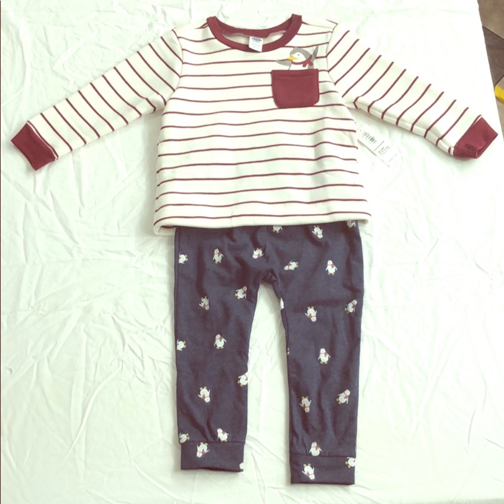 NWT Old Navy Penguin pant set